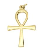 Gouden Ankh kruis XL ketting hanger, Sieraden, Tassen en Uiterlijk, Verzenden, Nieuw