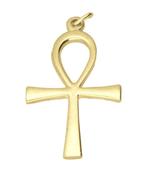 Gouden Ankh kruis XL ketting hanger, Sieraden, Tassen en Uiterlijk, Kettinghangers, Verzenden, Nieuw