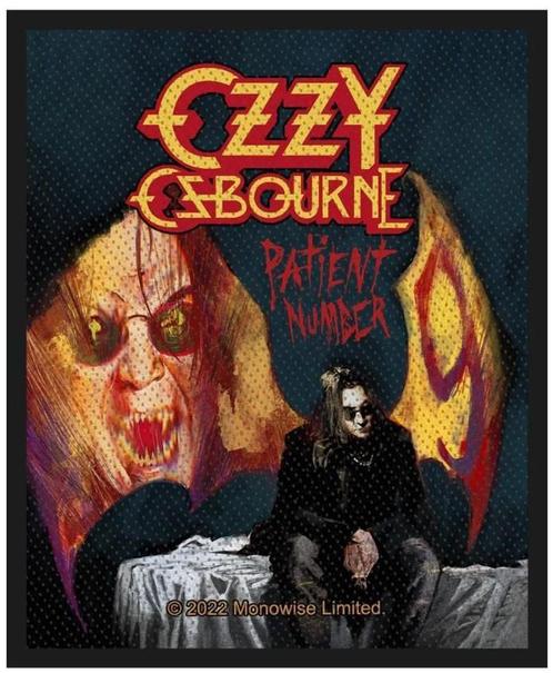 Ozzy Osbourne - Patient No. 9 - Patch officiële merchandise, Verzamelen, Muziek, Artiesten en Beroemdheden, Kleding, Nieuw, Ophalen of Verzenden