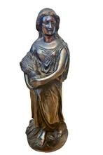 Beeld, Vrouwenfiguur - 44 cm - Brons