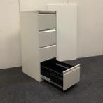 Bisley dossierkast met 4 lades (hxbxd) 132x47x62 cm, grijs
