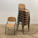 Tweedehands complete set van 8 stuks kantine /, Huis en Inrichting, Ophalen of Verzenden, Gebruikt, Hout, Vijf, Zes of meer stoelen