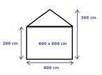 Classic Plus Partytent PVC 6x6x2 mtr in Wit (6x6 meter), Verzenden, Nieuw, 2 meter of meer, Partytent