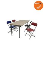 Mauforce Klaptafel - 4 poots - 160x80 - Antraciet frame, Vergader- of Presentatieruimte, Ophalen of Verzenden, Gebruikt, Tafel