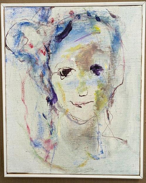 Ernesto Treccani (1920-2009) - Volto femminile, Antiek en Kunst, Kunst | Schilderijen | Modern