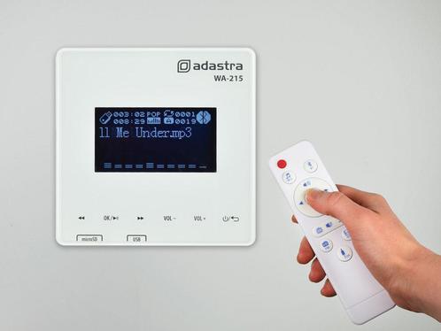 Adastra WA-215 Inbouw Muurversterker USB/SD En Bluetooth 2x, Audio, Tv en Foto, Versterkers en Receivers, Nieuw, Overige merken