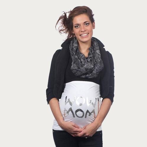 Op en Top Zwanger Zwangerschaps Buikband Wow Mom Wit/Zilver, Kleding | Dames, Positiekleding, Nieuw