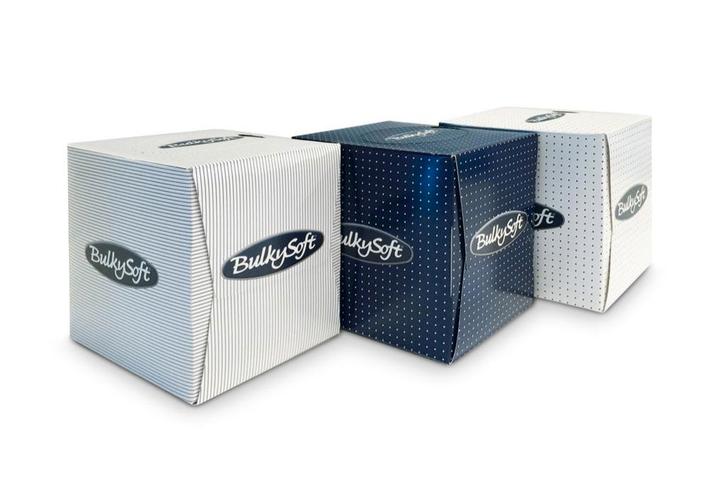 BulkySoft facial tissue cube 2-laags 90 vel (24), Huis en Inrichting, Schoonmaakartikelen, Verzenden