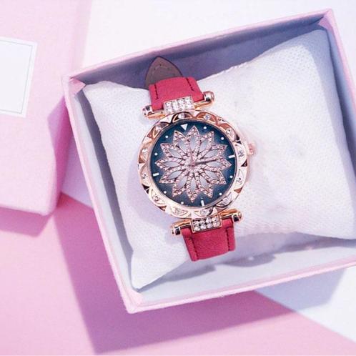 Starry Sky Horloge Dames - Luxe Anoloog Kwarts Uurwerk voor, Sieraden, Tassen en Uiterlijk, Smartwatches, Nieuw, Verzenden