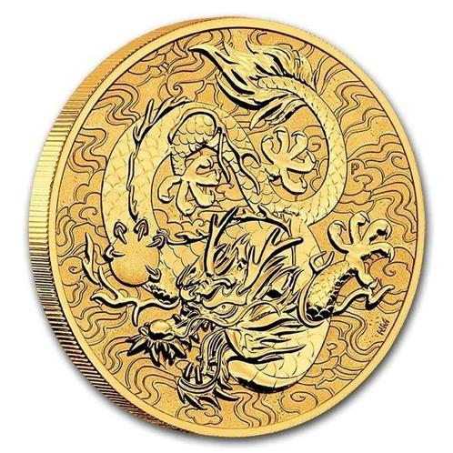 Australië. 2022 1 oz $100 AUD Australian Gold Chinese Myths, Postzegels en Munten, Edelmetalen en Baren