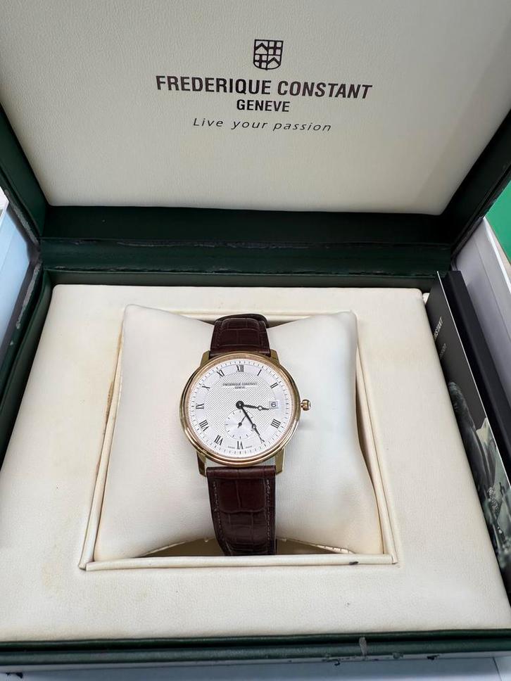 Frederique Constant Genève vergulde quartz dresswatch – Swis, Sieraden, Tassen en Uiterlijk, Horloges | Heren, Polshorloge, Zo goed als nieuw