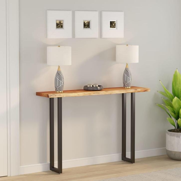 vidaXL Tafelblad rechthoekig natuurlijke rand 160x30x2,5 cm, Huis en Inrichting, Tafels | Eettafels, Nieuw, Verzenden