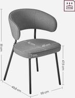 2x eetkamerstoel - keukenstoel - gestoffeerd en metaal -, Huis en Inrichting, Stoelen, Verzenden, Nieuw