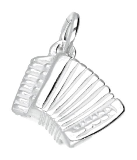 Zilveren Accordeon ketting hanger, Sieraden, Tassen en Uiterlijk, Kettinghangers, Verzenden