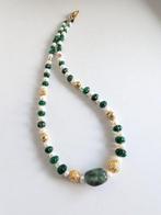 Halfedelstenen, vermeil, parels... - Halsketting - Rajasthan, Antiek en Kunst