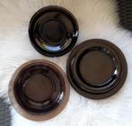 Vereco - Eetservies (18) - gerookt glas - vintage jaren 70