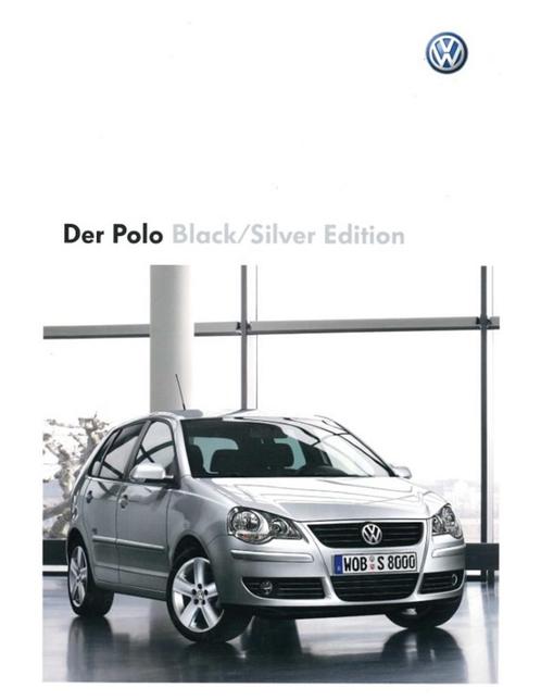 2008 VOLKSWAGEN POLO BLACK/SILVER EDITION BROCHURE DUITS, Boeken, Auto's | Folders en Tijdschriften, Volkswagen