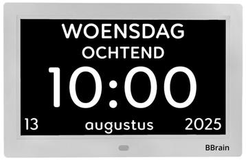BBrain Analoge Dementieklok met WiFi – Herinneringen & Dagst beschikbaar voor biedingen
