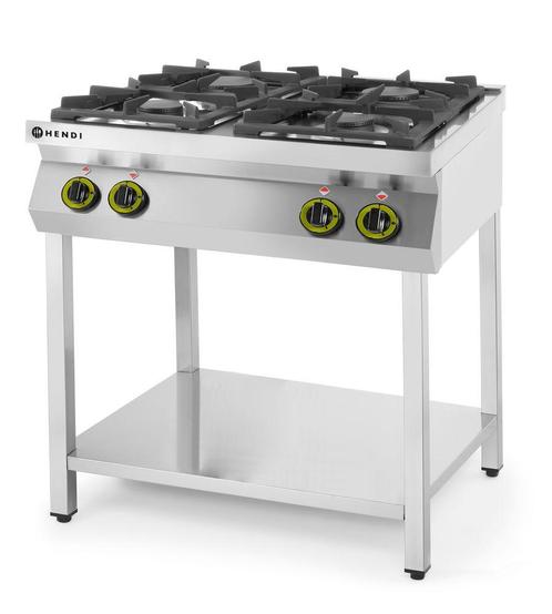 Gasfornuis Kitchen Line 4-pits open standaard, HENDI, Kitche, Zakelijke goederen, Horeca | Keukenapparatuur, Nieuw in verpakking