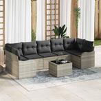 vidaXL Tuin Sofa Set 8 pcs Licht Grijs en Donker Grijs 55 x, Tuin en Terras, Tuinsets en Loungesets, Verzenden, Nieuw, Rotan