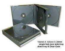 Jewel case voor 3 cd's zwart 5 stuks, Computers en Software, Beschrijfbare discs, Verzenden
