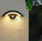 Zwarte Buiten Wandlamp met Sensor 24W Warm Licht Gang/Tuin, Verzenden, Nieuw