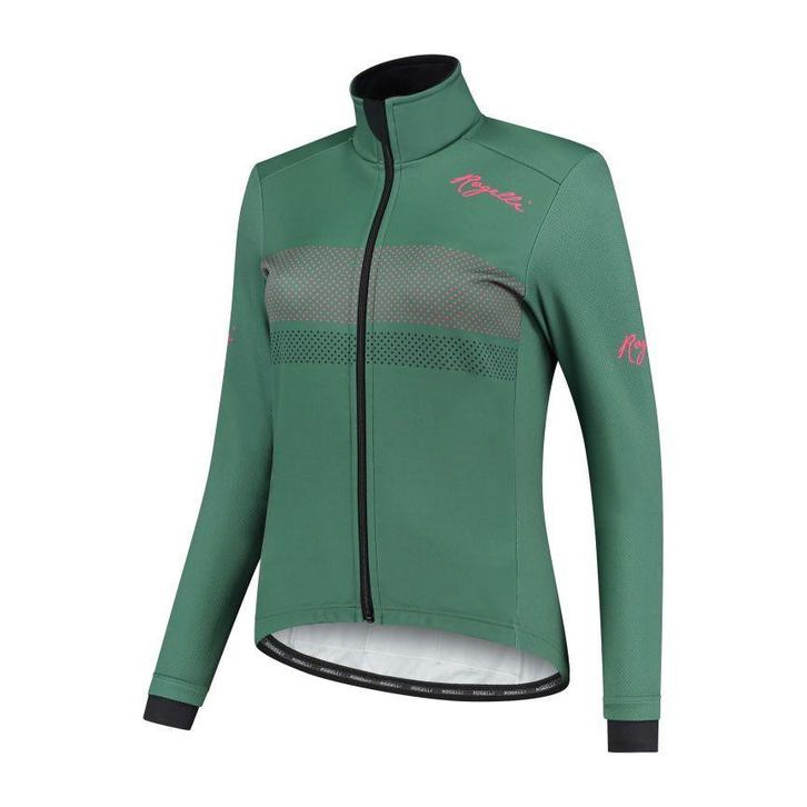 Rogelli Purpose Winterjack – Dames – Fietsjack – Groen/Coral, Fietsen en Brommers, Fietsaccessoires | Fietskleding, Dames, Bovenkleding