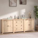 vidaXL Dressoir 210x35x80 cm massief grenenhout, Huis en Inrichting, Kasten | Dressoirs, Verzenden, Nieuw, 200 cm of meer, Grenenhout