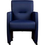 Leren eetkamerstoel Pleasure - Toledo Kobalt (blauw) -, Eigentijds, Modern, Blauw, Nieuw, Leer