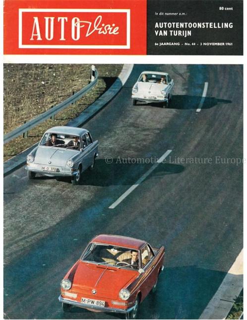 1961 AUTOVISIE MAGAZINE 44 NEDERLANDS, Boeken, Auto's | Folders en Tijdschriften