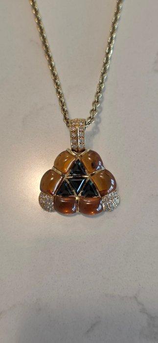 Ketting met hanger - 18 karaat Geel goud - 25.80ct. tw., Sieraden, Tassen en Uiterlijk, Antieke sieraden