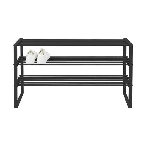Spinder Design dubbel schoenenrek Rex 2 100cm - zwart, Huis en Inrichting, Kasten | Schoenenkasten, Nieuw, Verzenden