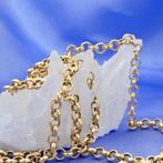 Gouden jasseron schakelketting, Ophalen of Verzenden, Gebruikt, Overige kleuren, Goud
