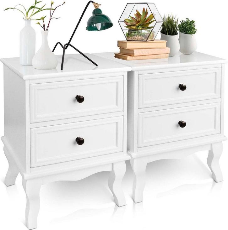 Nachtkastjes set van 2 - Ladekast slaapkamer - 49x34.5x30 cm, Huis en Inrichting, Slaapkamer | Nachtkastjes, Zo goed als nieuw