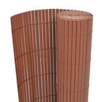 vidaXL Tuinafscheiding dubbelzijdig 90x500 cm PVC bruin, Verzenden, Nieuw, Kunststof, Minder dan 1 meter