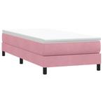 vidaXL Boxspring zonder matras fluweel roze 90x210 cm, Verzenden, Nieuw, Stof
