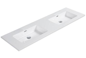 Badplaats Wastafel Angela 160 x 48 cm - Wit - Wasbak beschikbaar voor biedingen