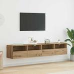 vidaXL TV Wandkasten 2 pcs Artisan Eiken 80 x 30 x 30 cm, Verzenden, Nieuw, 50 tot 100 cm, Minder dan 100 cm
