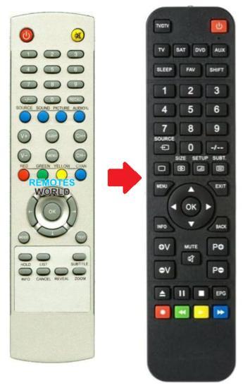 D-Vision LCD1540  / LCD1540T afstandsbediening, Audio, Tv en Foto, Afstandsbedieningen, Verzenden