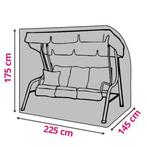 Schommelbankhoes | 225 x 145 x 175 cm (PU coating, Zwart), Verzenden, Nieuw