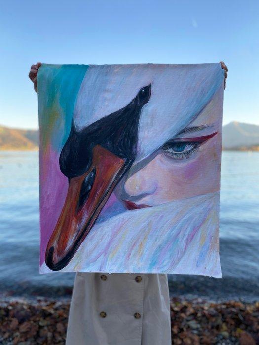 Anna Dart - Swans Miracle, Antiek en Kunst, Kunst | Schilderijen | Modern