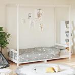 vidaXL Kinderbedframe 90x190 cm massief grenenhout wit, Kinderen en Baby's, Kinderkamer | Bedden, Verzenden, Nieuw