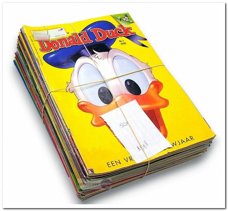 Weekblad Donald Duck - Jaargang 1998 minus 2 nummers, Boeken, Strips | Comics, Gelezen, Meerdere comics, Verzenden
