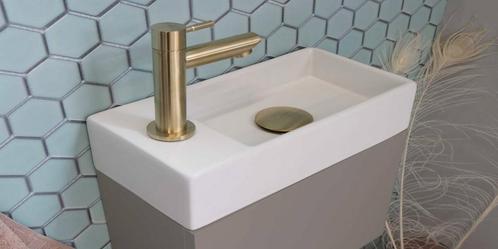 Versus Waskom | Kraanplateau Links | Porselein Mat Wit | 0, Huis en Inrichting, Badkamer | Badkamermeubels, Minder dan 25 cm, Nieuw
