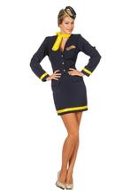 Stewardess Pakje Blauw, Kleding | Dames, Carnavalskleding en Feestkleding, Nieuw, Verzenden