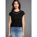 Laura Scott Shirt met ronde hals met goudkleurige, Verzenden, Nieuw