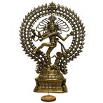 Beeld Shiva Nataraj XXL Dubbele Ring - Brons/Messing, Verzamelen, Beelden en Beeldjes, Ophalen of Verzenden, Nieuw