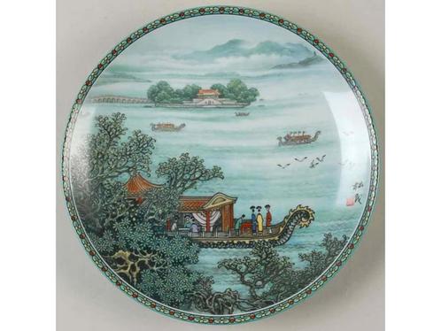 Scenes from Summer Palace Jingdezhen, boaters On Kunming..., Antiek en Kunst, Antiek | Porselein, Ophalen of Verzenden