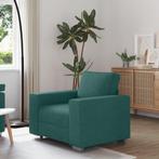 vidaXL Fauteuil 59 cm stof donkergroen, Huis en Inrichting, Banken | Bankstellen, Verzenden, Nieuw, Eenpersoons