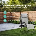 2dekans | LifeGoods Opvouwbare Tuinstoel - Ligstoel Tuin -, Tuin en Terras, Tuinsets en Loungesets, Ophalen of Verzenden, Zo goed als nieuw
